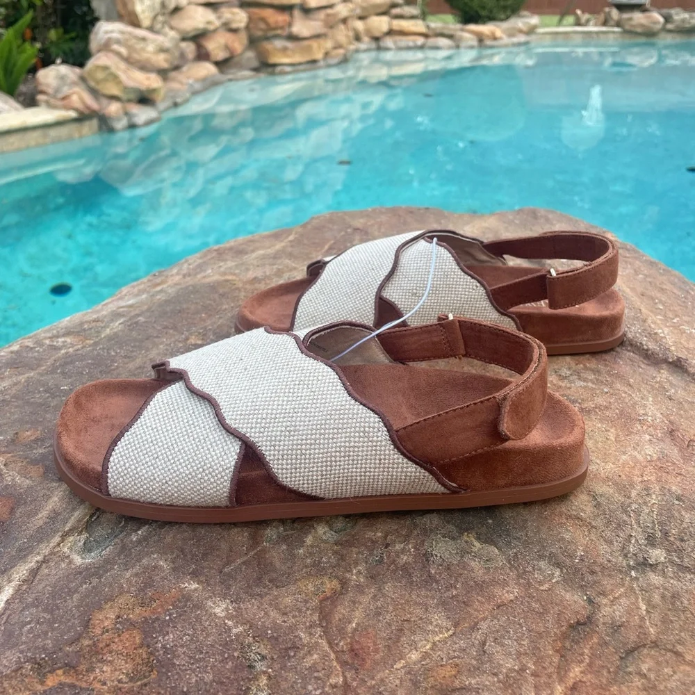 J. Crew Factory Women's Scalloped Sandals NWT